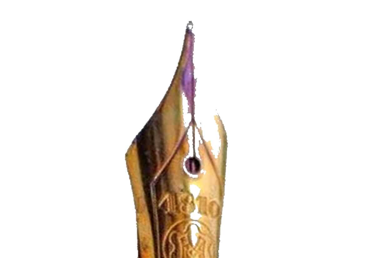 A gold-nib fountain pen